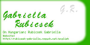 gabriella rubicsek business card